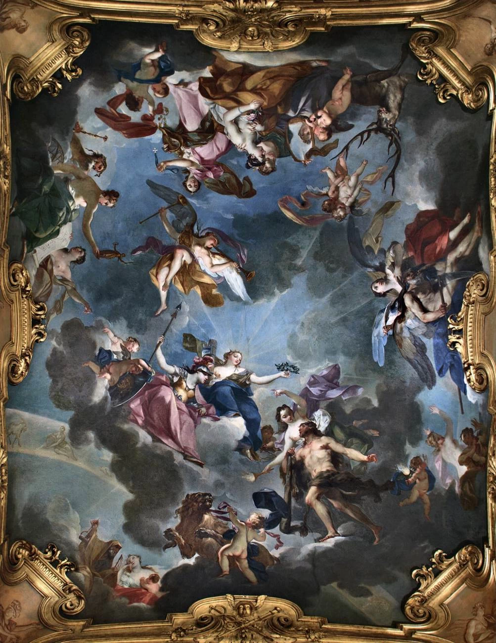 Ercole come virtù e competenza essendo incoronato da Justitia - Palazzo Reale, Torino